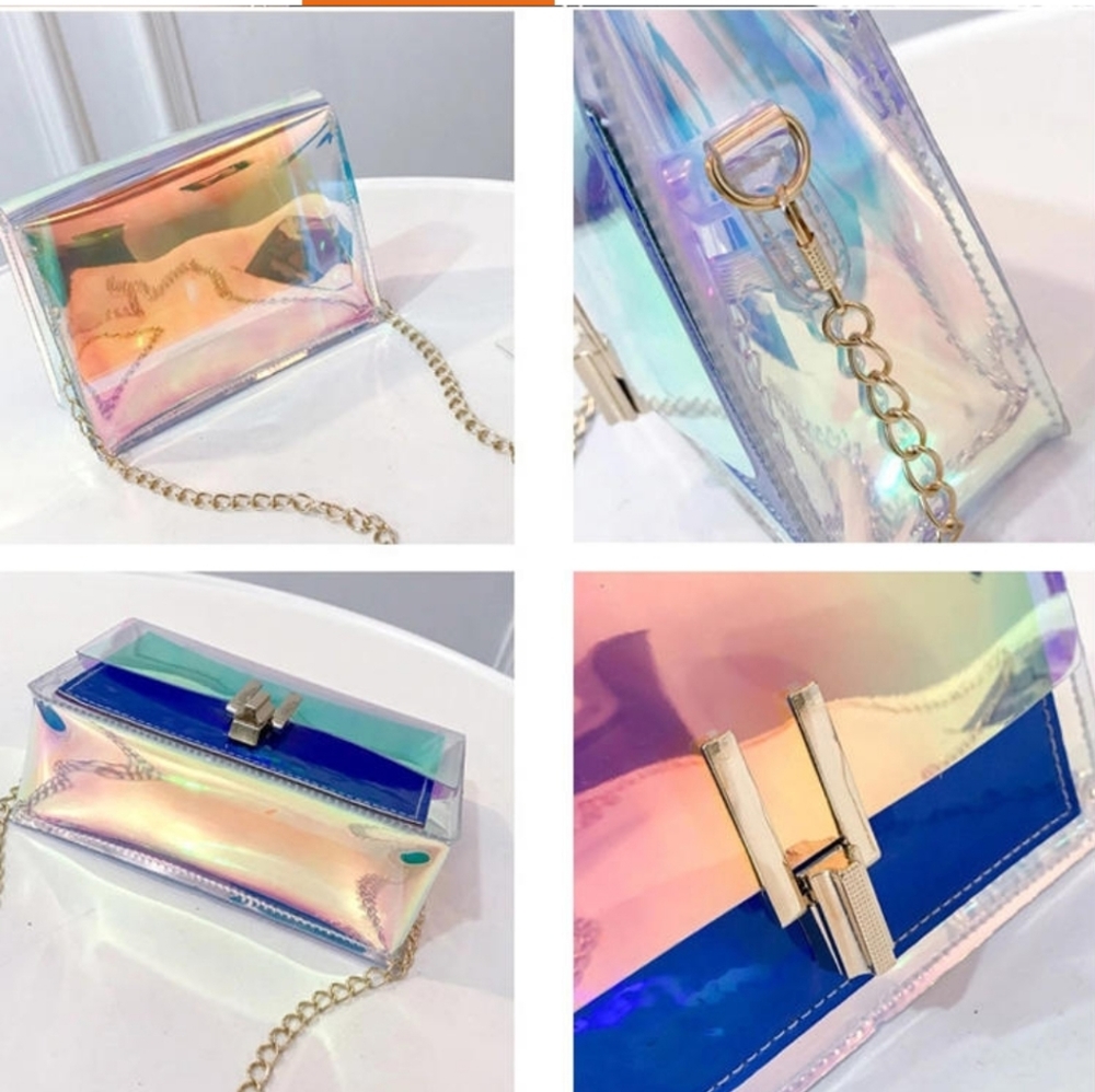 Clear Transparent Handbag PVC Crossbody Womens - Picture 3 of 12